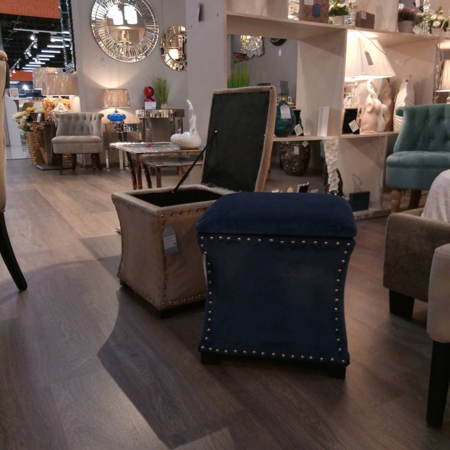 Лампа настольная Lembrick AQ-G8D GARDA DECOR ВАЗА 033820 Прозрачный;серебро;синий  - Вид №1