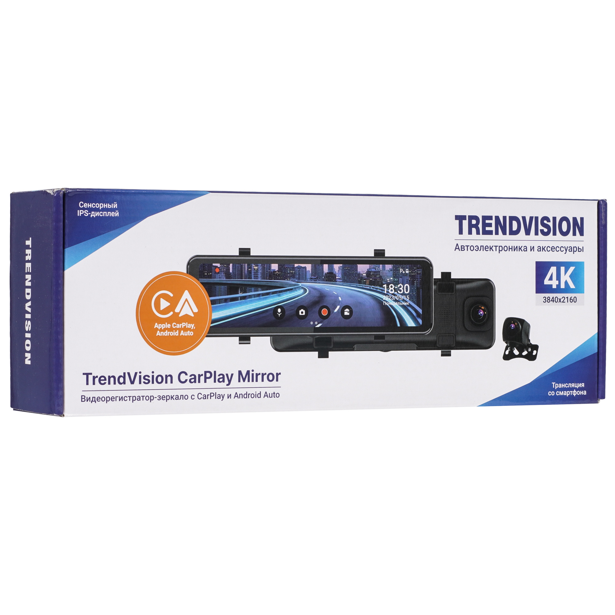 9094033 Видеорегистратор-зеркало Trendvision CarPlay Mirror STDN-0136160 - Вид №10