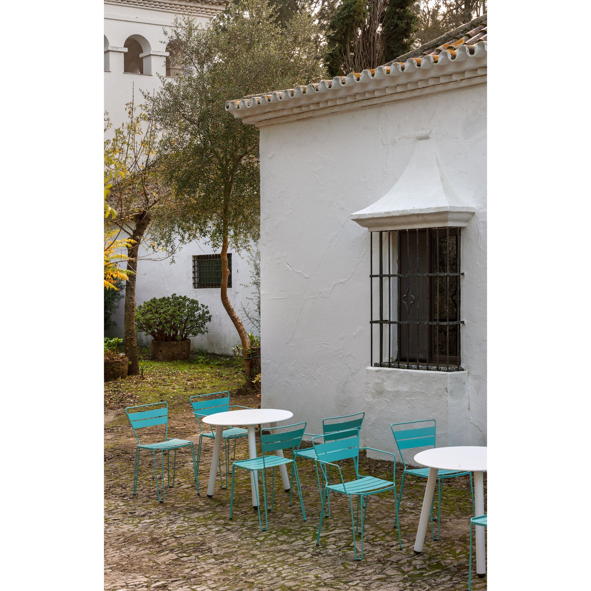 Стальной садовый стул с подлокотниками iSimar Майорка ARCH-00026710 - Вид №1