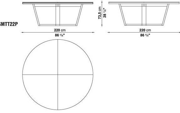 Maxalto Круглый деревянный стол с ленивой сьюзан Xilos sun-id-1379136 - Вид №10
