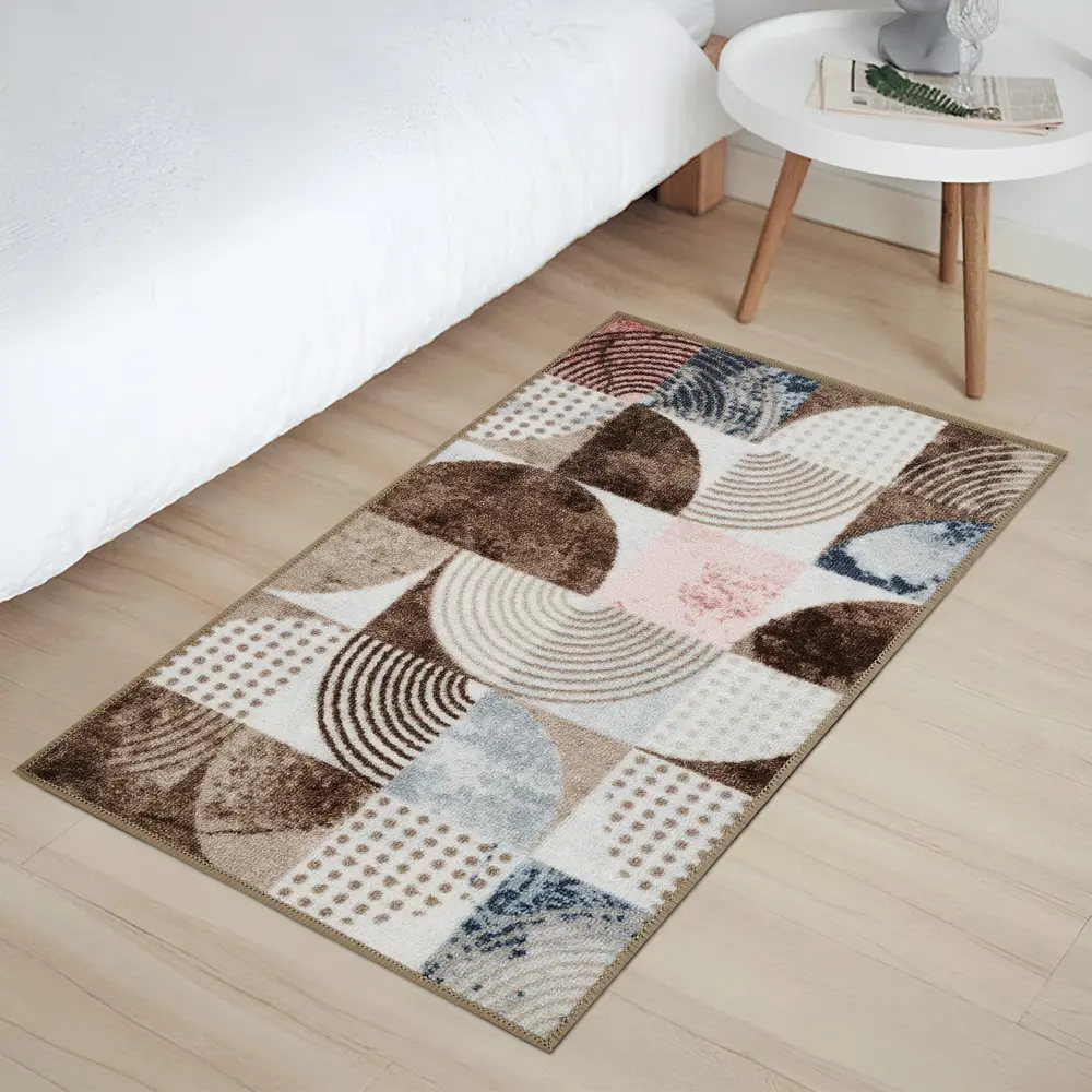 Коврик декоративный нейлон Кристалл 80x200 см цвет бежевый CTIM STLM-2137439