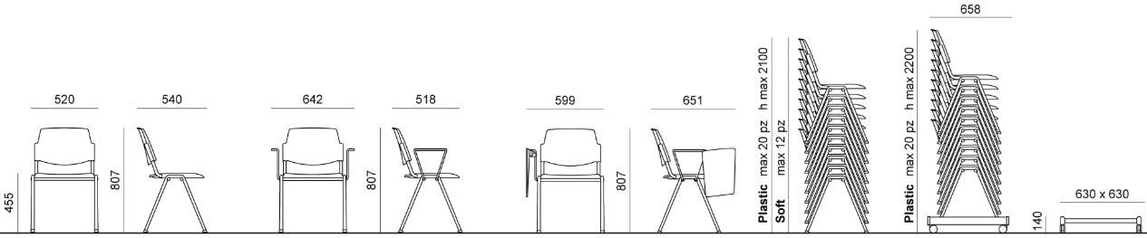 Diemmebi Стул для конференций с откидной крышкой Volée sun-id-1379966 - Вид №4