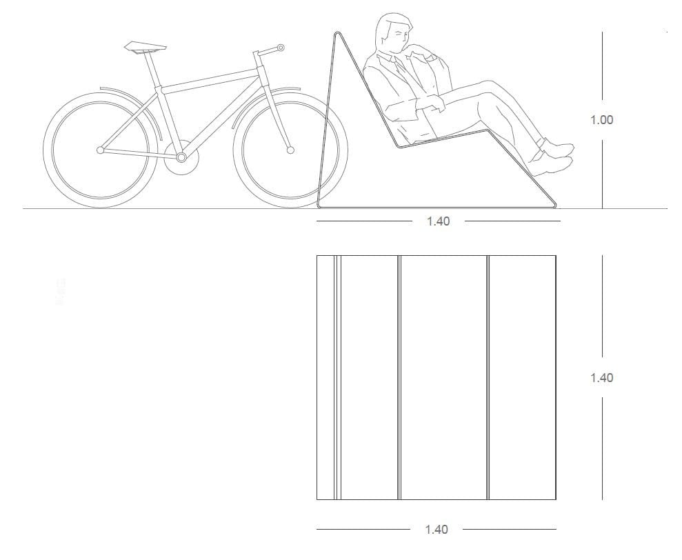 Реконструированная каменная скамья со спинкой Viscio Urban Design SPLINE ARCH-00039413 - Вид №2