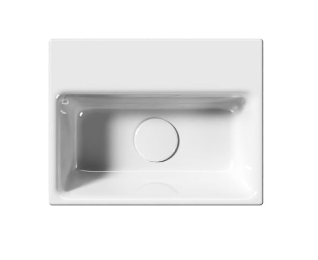 Керамическая подвесная прямоугольная раковина с переливом GSI ceramica Nubes ARCH-00080872 - Вид №1