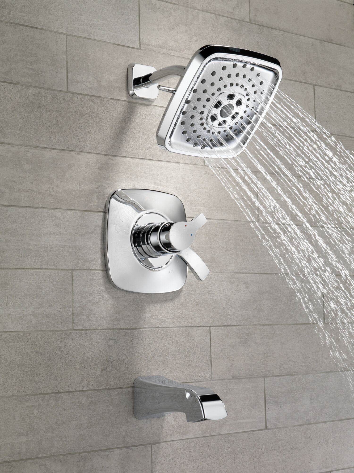 T17452-PN Monitor® 17 Series H2Okinetic® для ванны и душа Delta Faucet Tesla Полированный никель - Вид №9