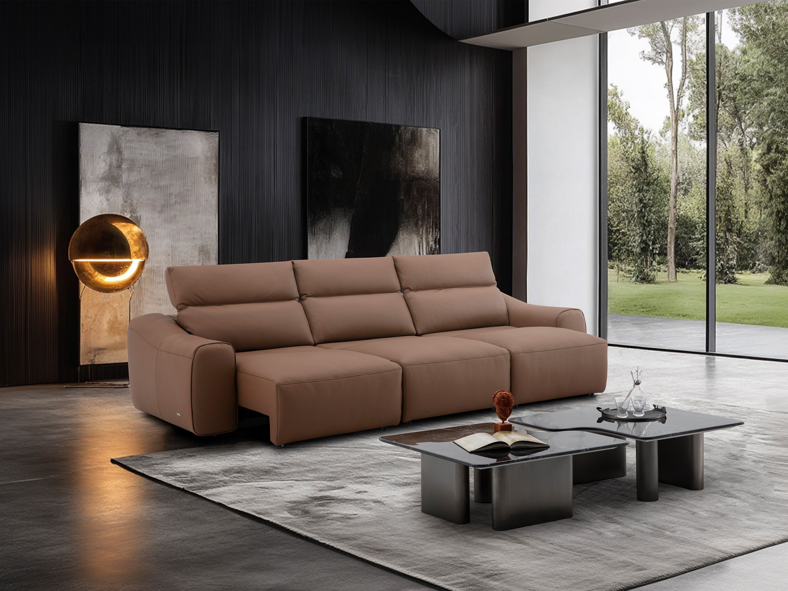 Модульный кожаный диван с электроприводом CAMPO DE' FIORI HALO ARCH-00042998 - Вид №5
