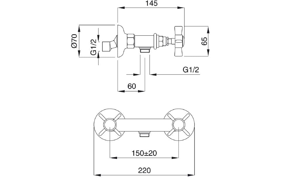 Открытый смеситель для душа Gaia Mobili Complements ARCH-00024475 - Вид №2
