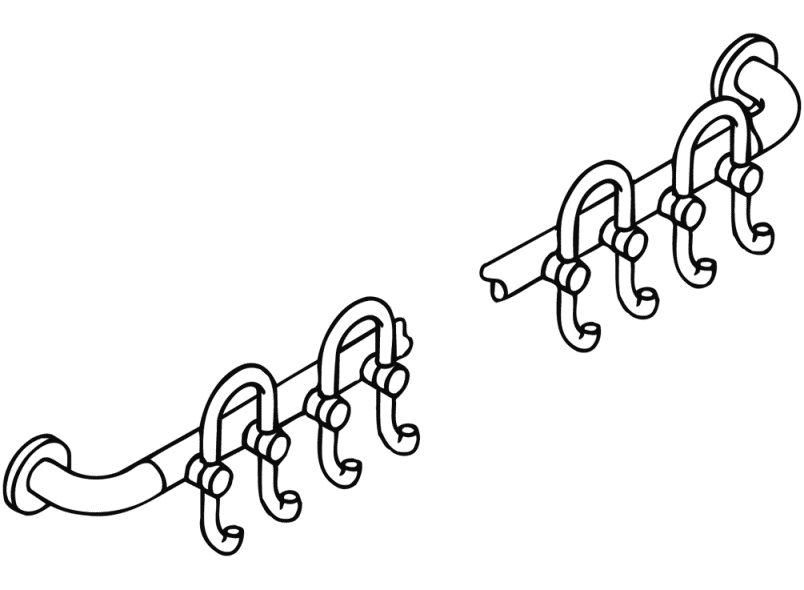 33.7010.6V гардеробная штанга HEWI System 111 | Polyamid  - Вид №2