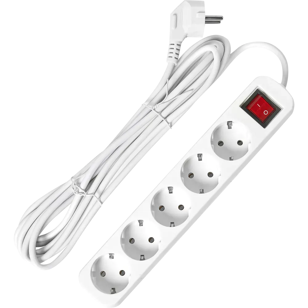 Удлинитель с заземлением Defender 5 розеток, 5 м STLM-2150478