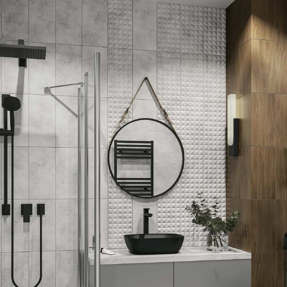 Плитка настенная Culto Asana Cemento H 20x40 см 1.2 м² матовая цвет серый цемент STLM-2000191