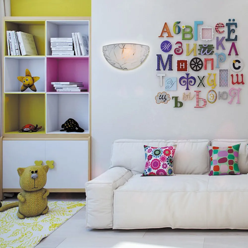 Бра настенное РОССВЕТ Багульник - современный светильник с белым плафоном 89426678 STLM-1570055 - Вид №7