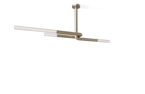 Потолочный светильник из стекла и металла