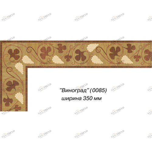 Художественный паркет Da Vinci Паркетный Бордюр 26-022 Орех Европейский (Грецкий) Селект (Гладкая) х мм 26011022