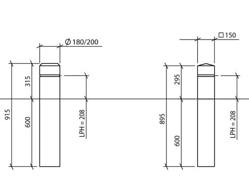 Открытый деревянный светодиодный маркер Timberlab RONDO ARCH-00058764 - Вид №3