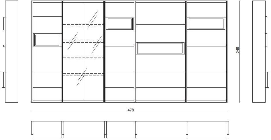 Visionnaire Модульная алюминиевая стенка для хранения со встроенным освещением Genesis sun-id-1438161 - Вид №2