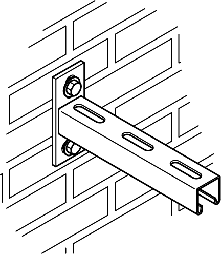 6603832 BIS RapidStrut® Консоли стеновые (BUP1000) монтаж к стене и полу walraven  - Вид №2