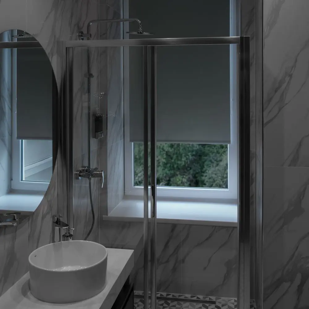 Штора рулонная блэкаут 60x160 см светло-серая PRAKTO BLACKOUT STLM-2008183 - Вид №4