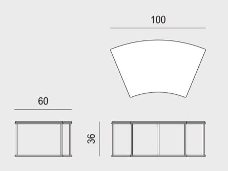 Металлический журнальный столик Viganò Greg ARCH-00152433