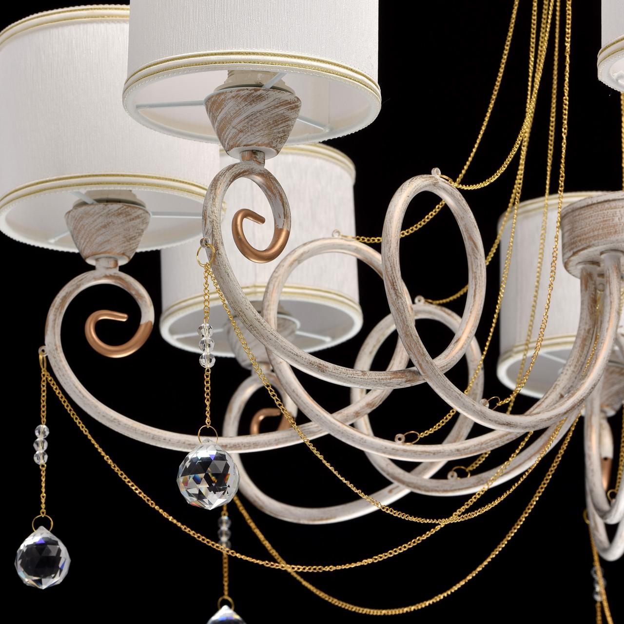 Подвесная люстра MW-Light Виталина 10 448012508 MW-LIGHT ДИЗАЙНЕРСКИЕ, ВИТАЛИНА 186193 Белый  - Вид №3