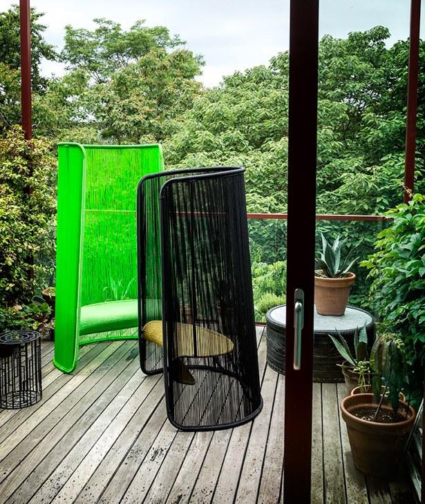 Moroso Кресло с высокой спинкой из цветных полиэтиленовых нитей M'afrique sun-id-1425448 - Вид №1