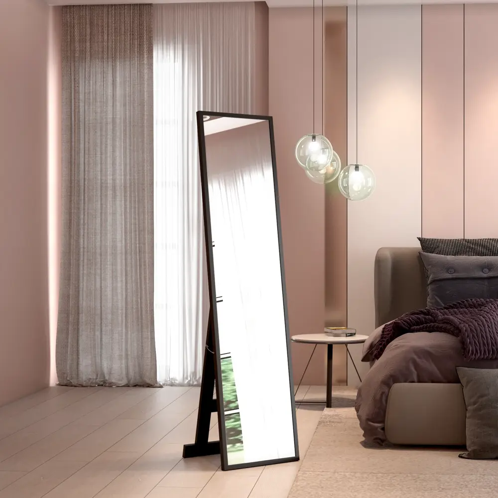 Зеркало напольное INSPIRE Альпы в черной раме 40x160 см 85283134 STLM-0060819