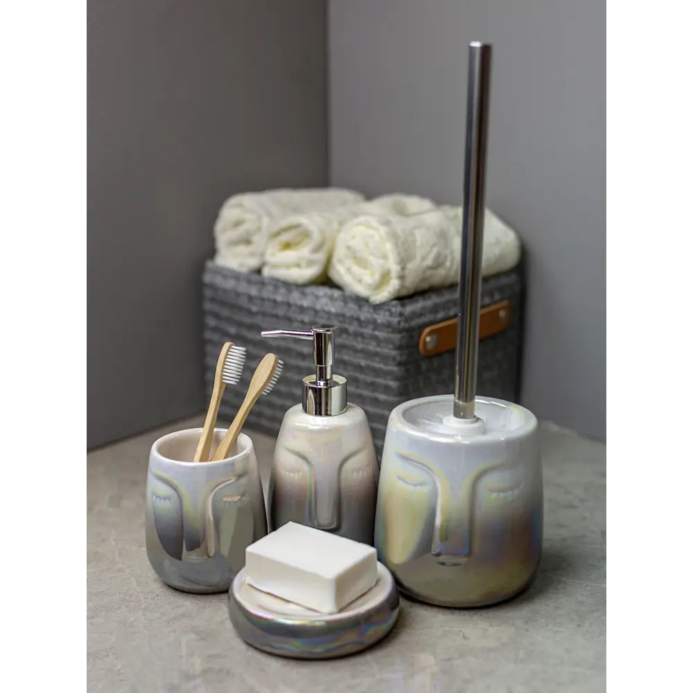 BATH PLUS Belle - керамический дозатор для жидкого мыла светло-серый 88378664 STLM-0077637 - Вид №2