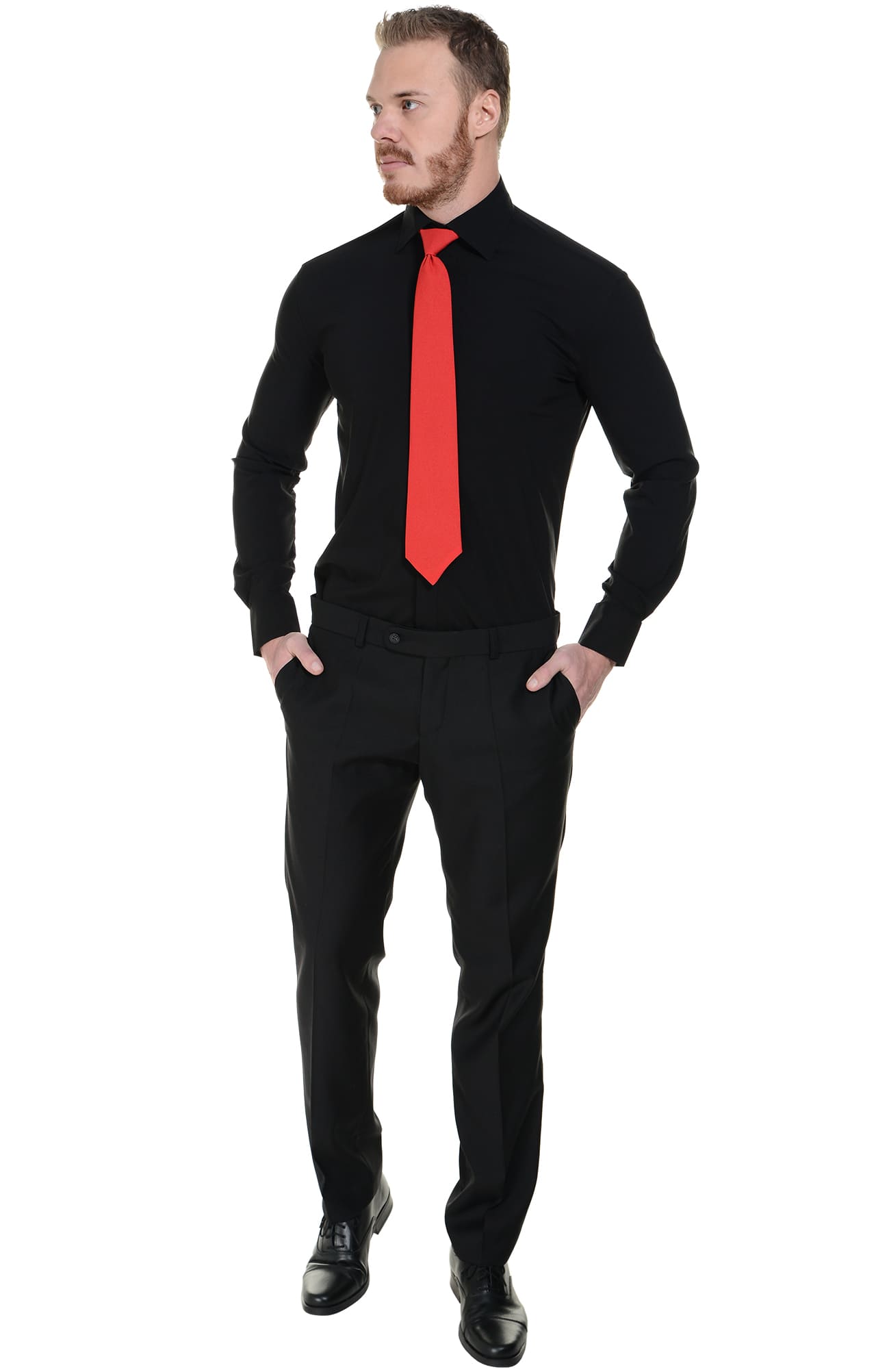 60316 Галстук на резинке красный  Офисная одежда  размер Спецодежда  - Вид №2