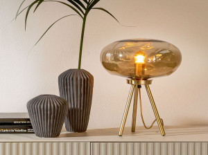 Настольная лампа из дутого стекла