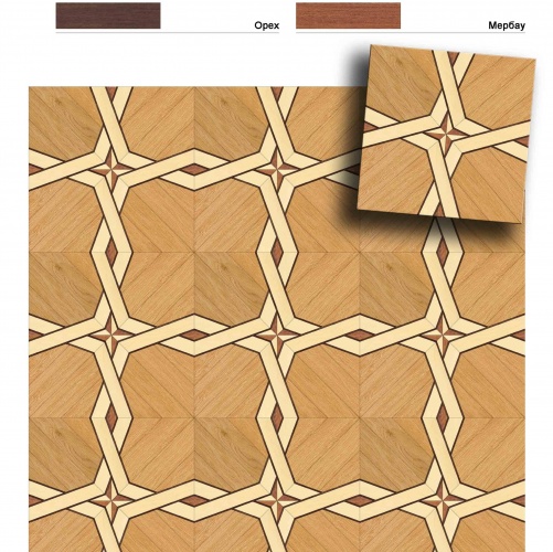 Художественный паркет Da Vinci Щитовой 26-532 Дуб (Гладкая) 500х500 мм 26010532 - Вид №1