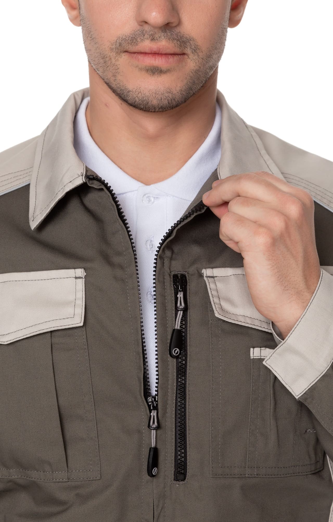 4957103 Костюм  NEW серый хаки с серым песком STATUS  Летняя спецодежда  размер 56-58/170-176  - Вид №17