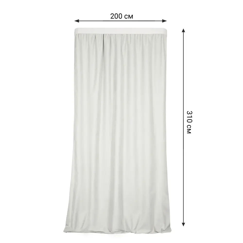 Штора на ленте блэкаут Счастье 200x310 см цвет серебро 89447050 STLM-2014199 Santreyd  - Вид №1