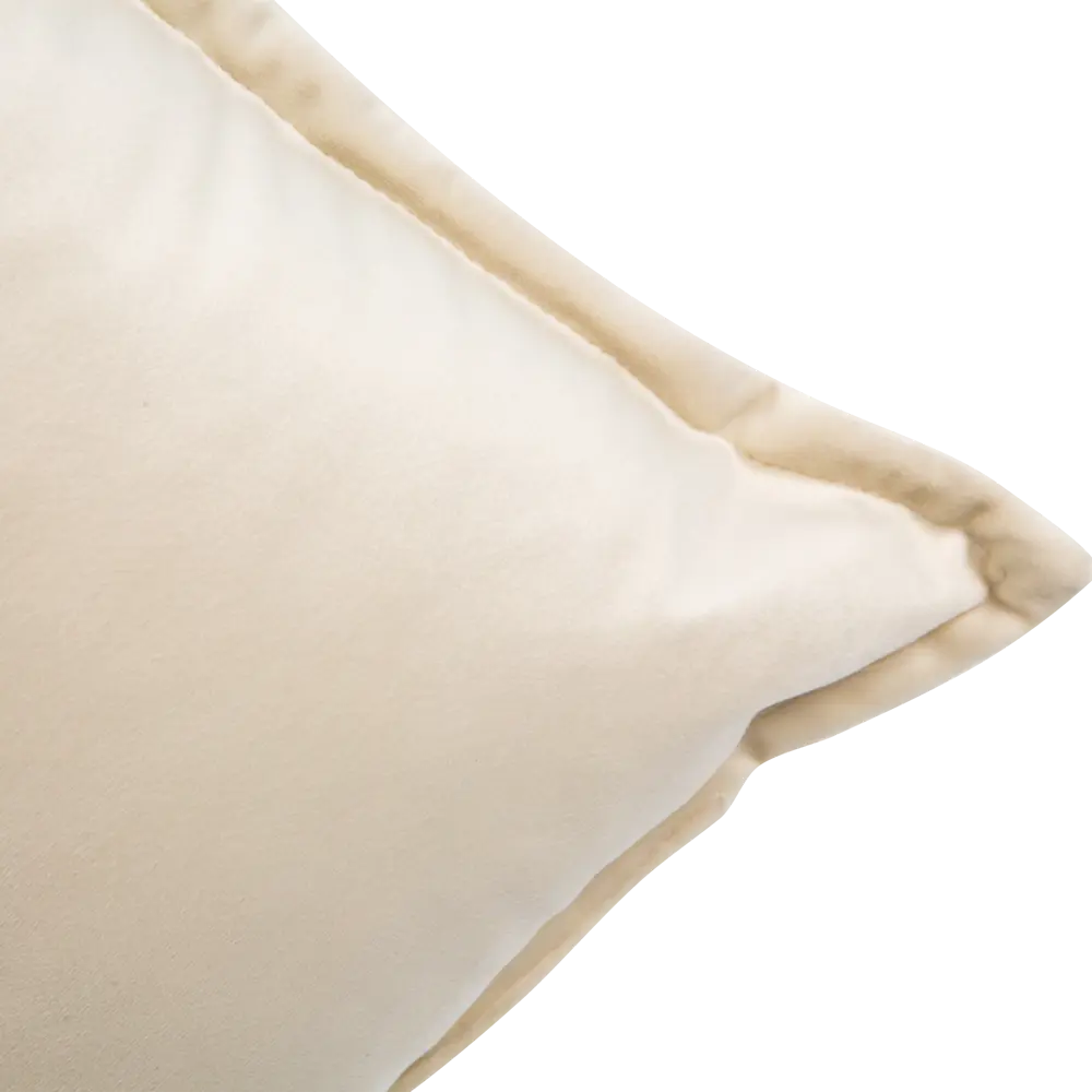 Подушка с пуговицей Бархат 43x43 см цвет кремовый 89112395 STLM-2091188 LINEN WAY  - Вид №2