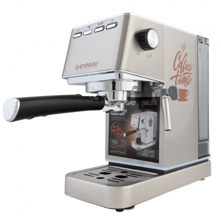 5364270 Кофеварка рожковая Endever Costa-1075 серый STDN-0136217 - Вид №2