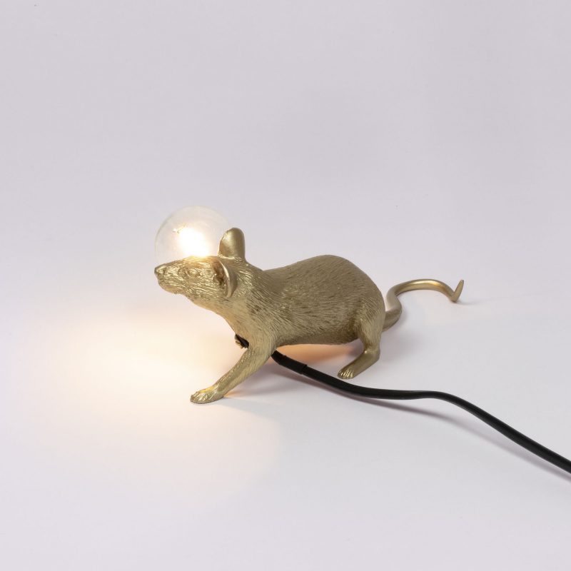 Настольная лампа 8,1х6,2 см золотая Mouse Lamp Gold Lop 15072 GLD SELETTI ЖИВОТНЫЕ, МЫШЬ 00-3882459 Золото  - Вид №9
