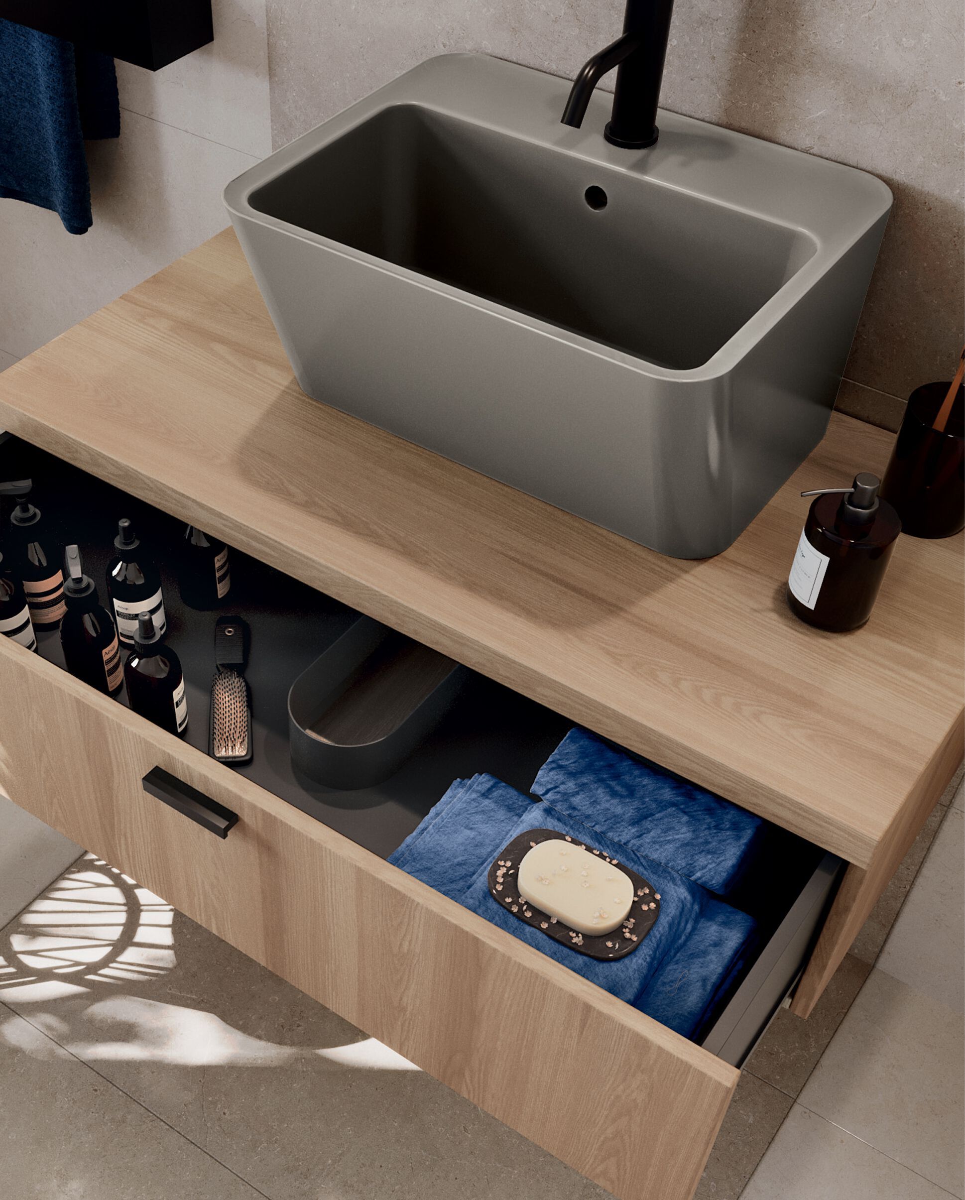 Подвесной умывальник с ящиками COLAVENE Wynn ARCH-00123214 - Вид №1