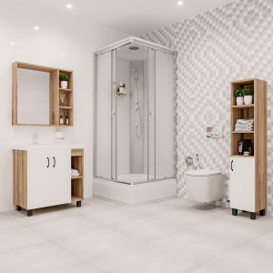 Душевая кабина NG- 1108-14 (900х900х2150) средний поддон(26 см), стекло МАТОВОЕ,  4 места, с полкой