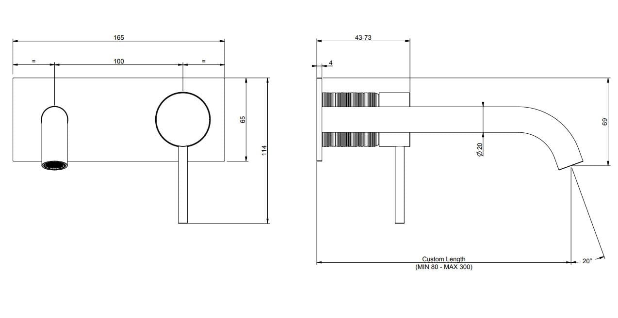 Смеситель для раковины из нержавеющей стали с пластиной Gessi Messi316 ARCH-00038597 - Вид №4