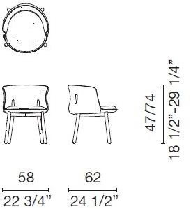 Cappellini Мягкое кресло Peg Peg3r  - Вид №3