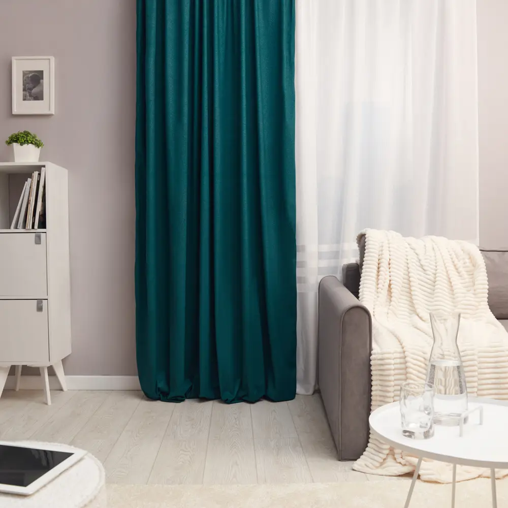 Штора на ленте 200x280 см цвет изумрудный WITERRA STLM-2128685