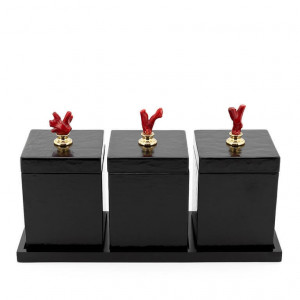 600558-BR ABHIKA КОРОБКА KRIZIA НАБОР 3 ШТ. BLACK/RED