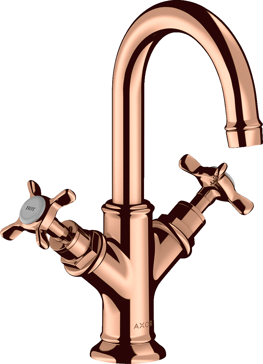 16505300 Смеситель для раковины, 2 ручки, 160, с поперечными ручками, для умывальников со сливным гарнитуром AXOR MONTREUX