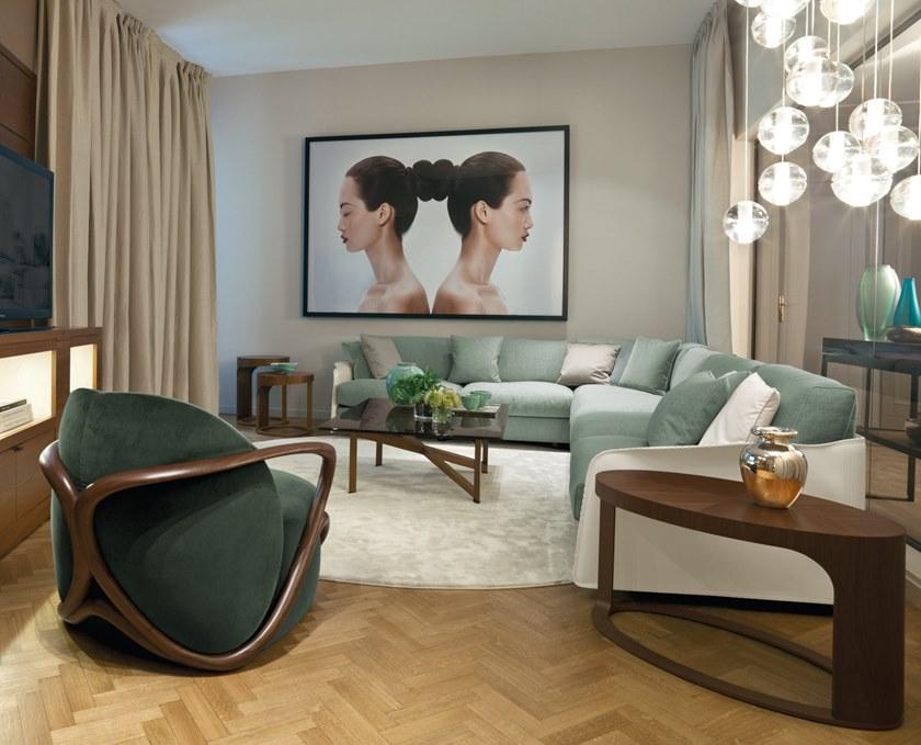 Giorgetti Круглый деревянный журнальный столик sun-id-1402801 - Вид №5