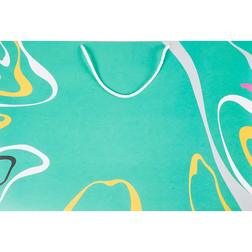 87493215 Пакет подарочный Голубые узоры 55x37 см цвет бирюзовый STLM-0822168 Симфония  - Вид №1