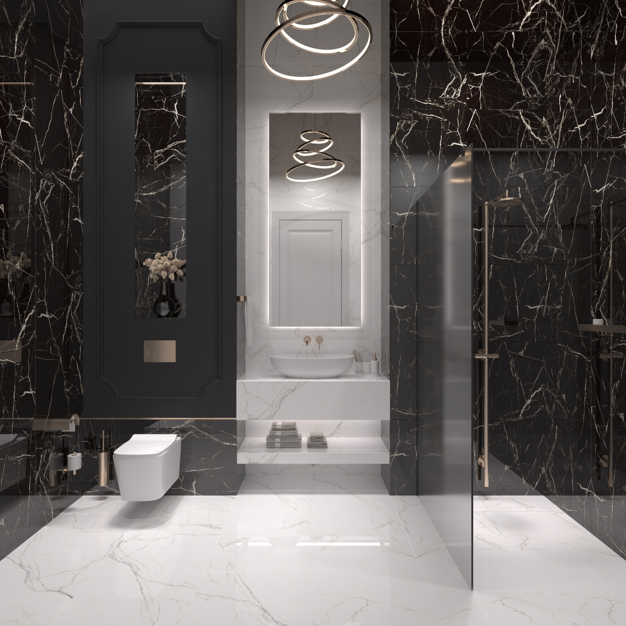 BLACK SPINDER — Элегантность черного мрамора HG2008-A Arcadia Ceramica