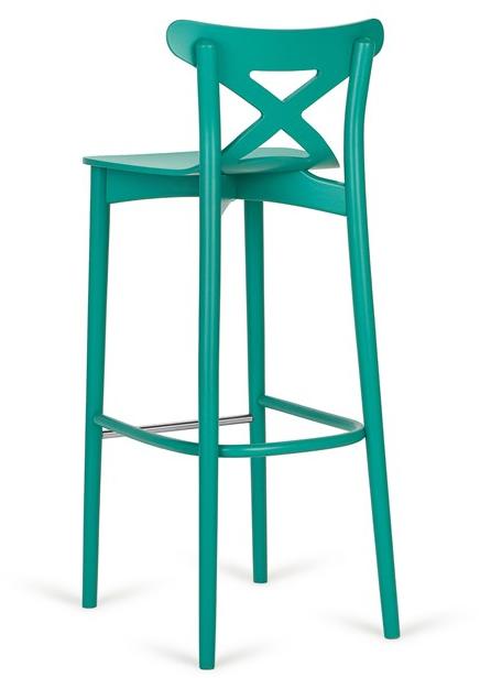 Paged Высокий лакированный табурет со спинкой из дерева Corte sun-id-1475574 - Вид №1