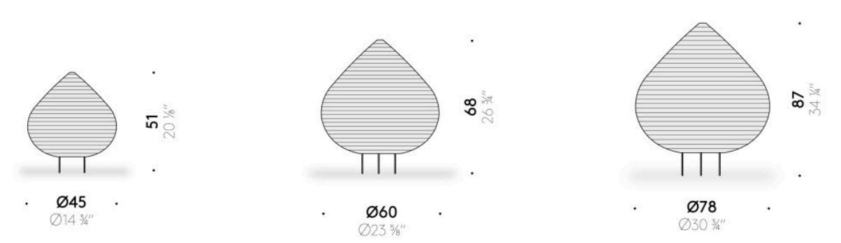 Японский бумажный торшер DE PADOVA Drop Paper ARCH-00091343 - Вид №2