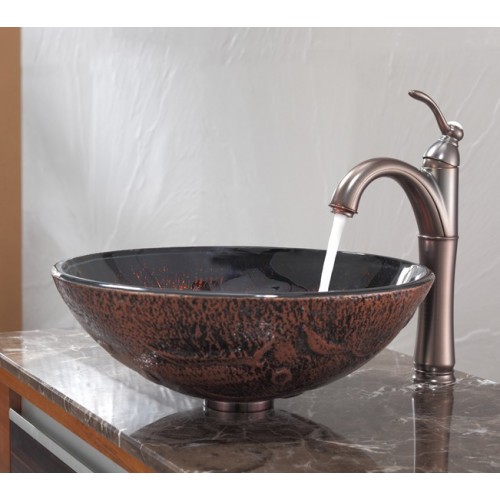 GV710-12mm-FVS1005ORB Накладная раковина на столешницу  прямоугольная Krausru 