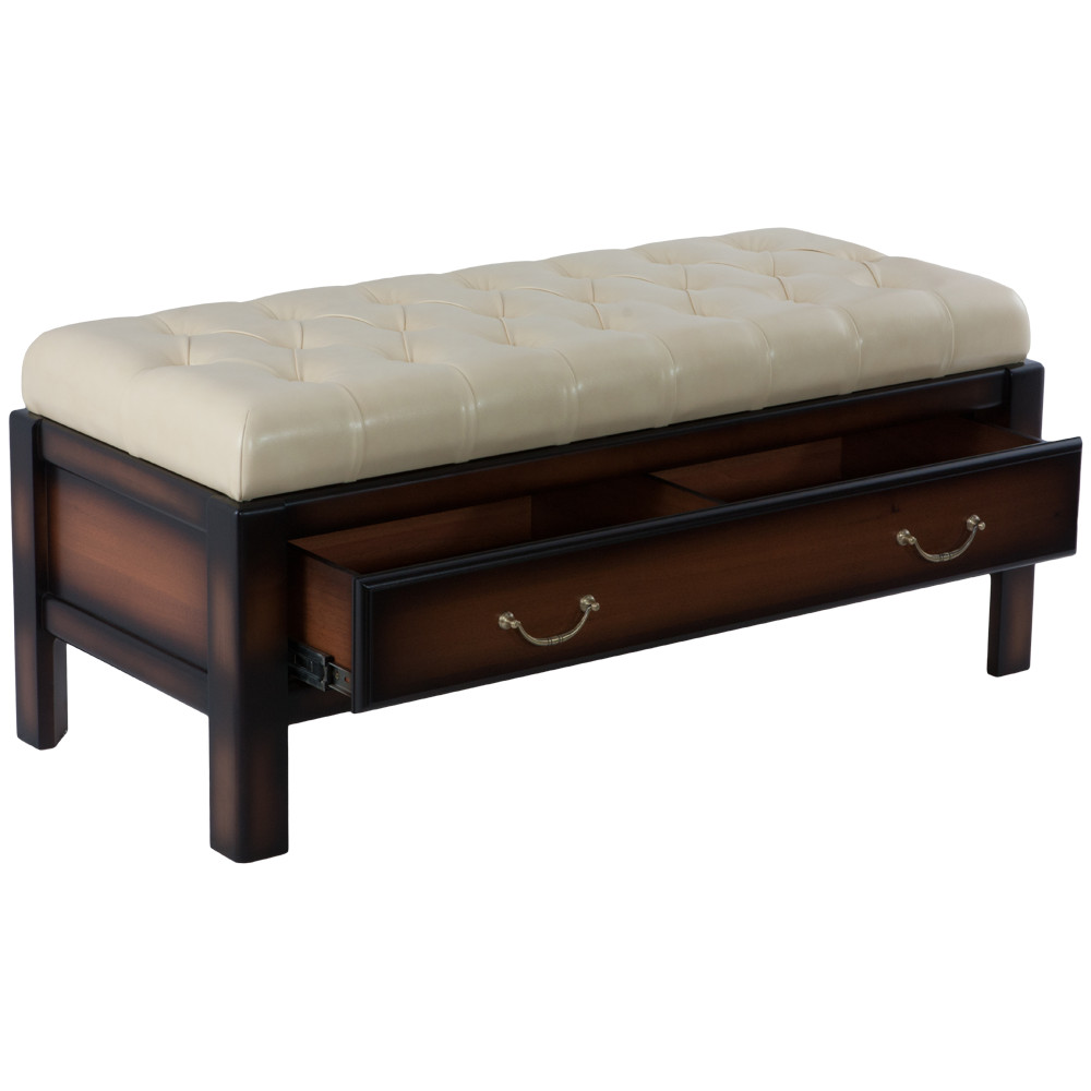 18027 Банкетка Лотос 3 Орех Ваниль BOGACHO 4627138157138 - Вид №2