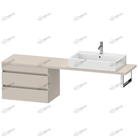 DS534809191 Шкафчик для компактной консоли DuraStyle #DS5348 700 x 478 мм Серо-коричневый декор Duravit