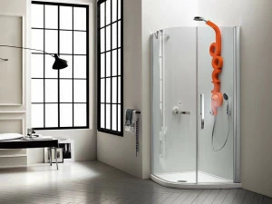 ARBLU Душевой уголок угловой с распашной дверцей Aqua